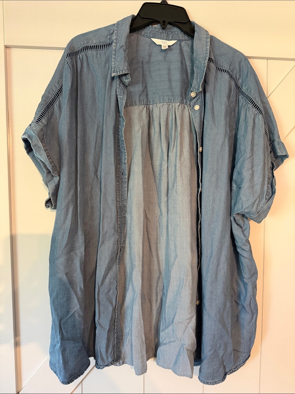 Time and Tru Light Blue Button-Down Shirt